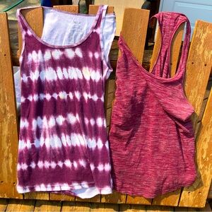 Tank bundle two tanks burgundy purple